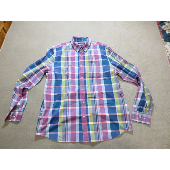Banana Republic Other - Banana Republic Mens Shirt Large Untucked Fit Plaid Long Sleeve Button Down